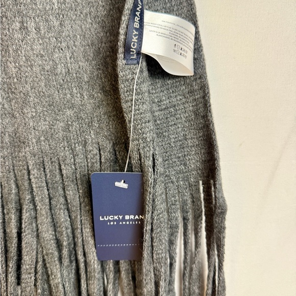 Lucky Brand Charcoal Fringe Scarf - Picture 9 of 9